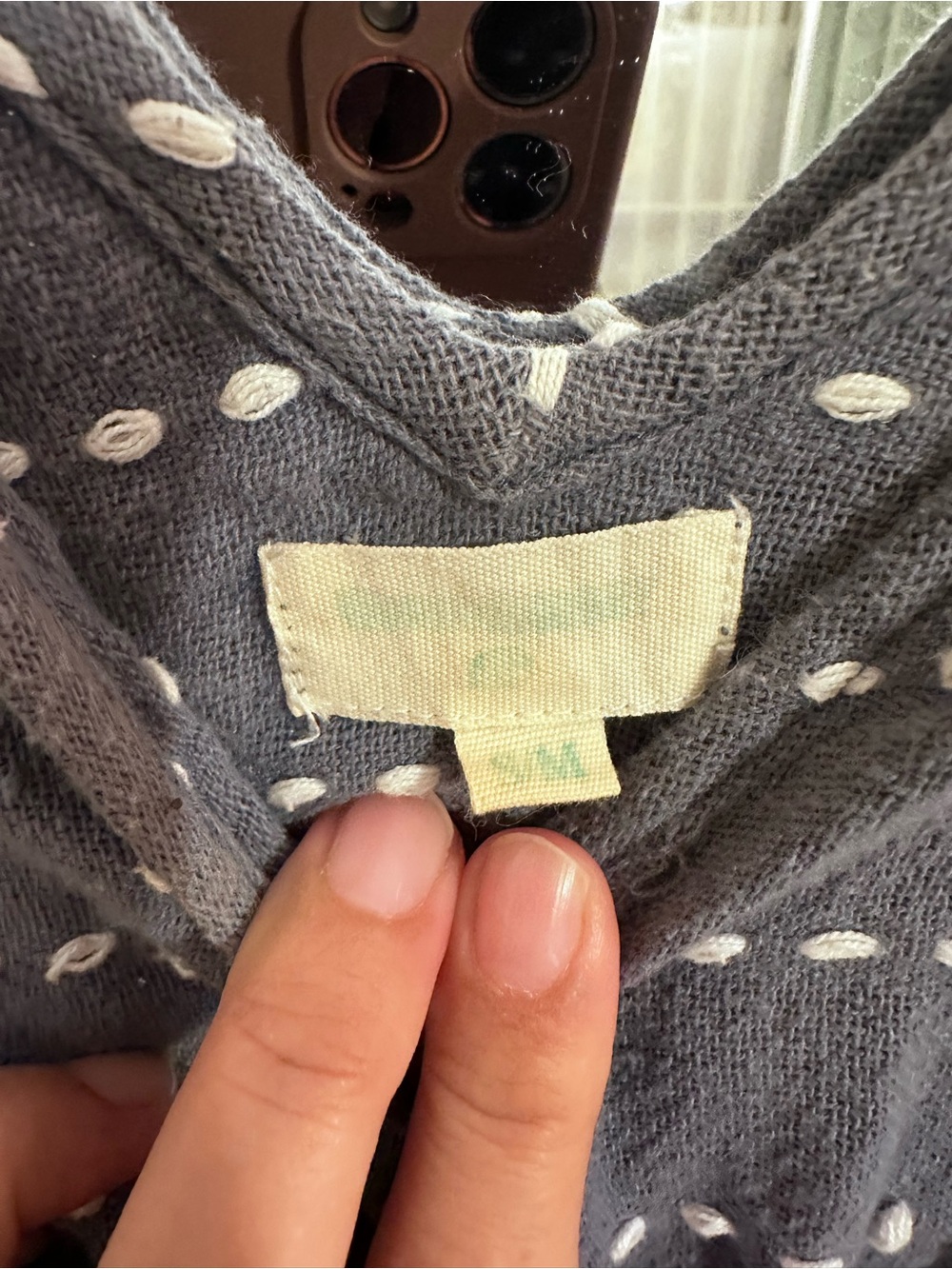 Cost Plus World Market Navy Maxi Dress with White Dot Stripes - Picture 3 of 5